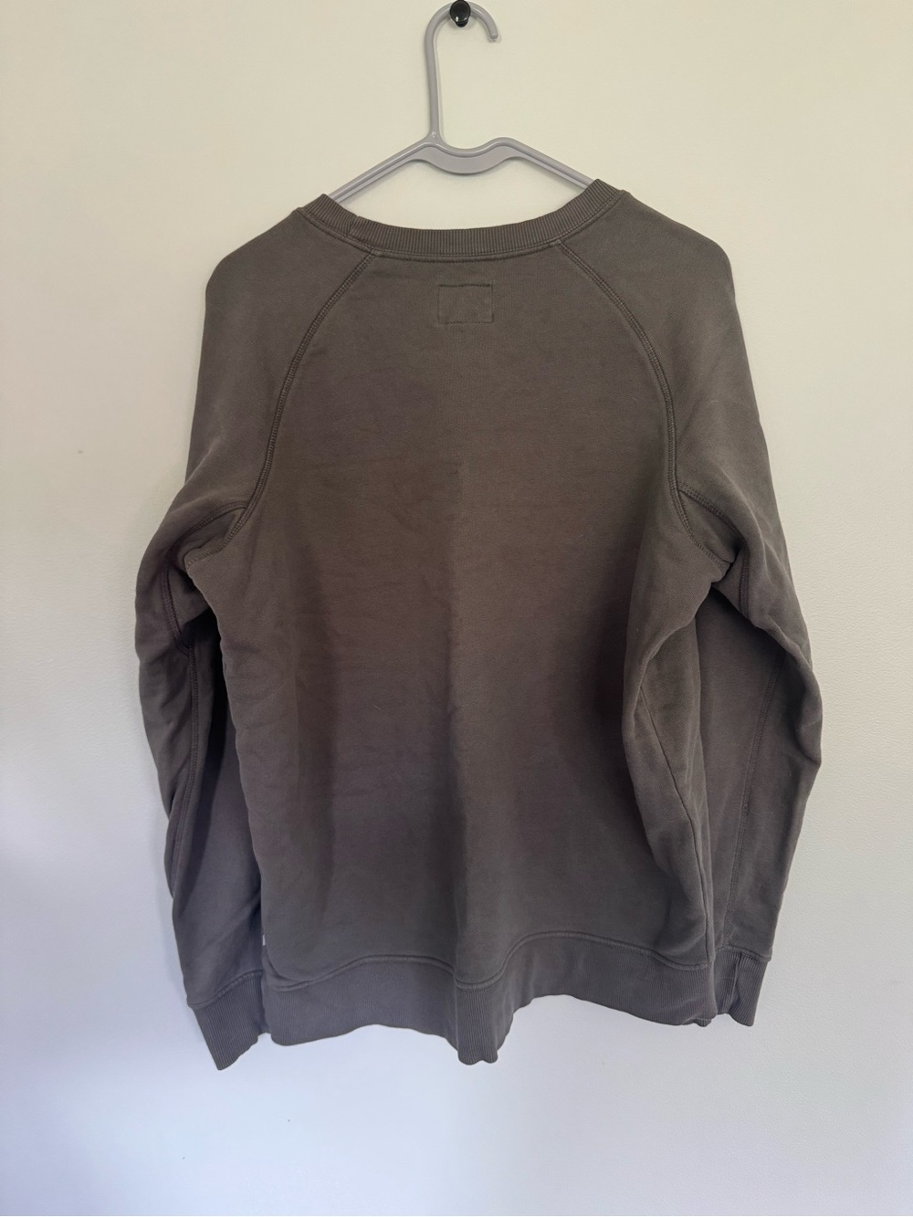 PACT SWEATSHIRT WOMEN LARGE CHARCOAL GRAY ORGANIC COTTON CREW NECK  PULLOVER